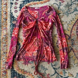 Boho sheer top size M